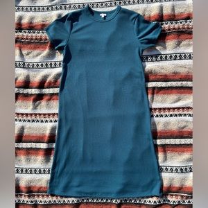 Dip Maxi Dress Teal Blue XL